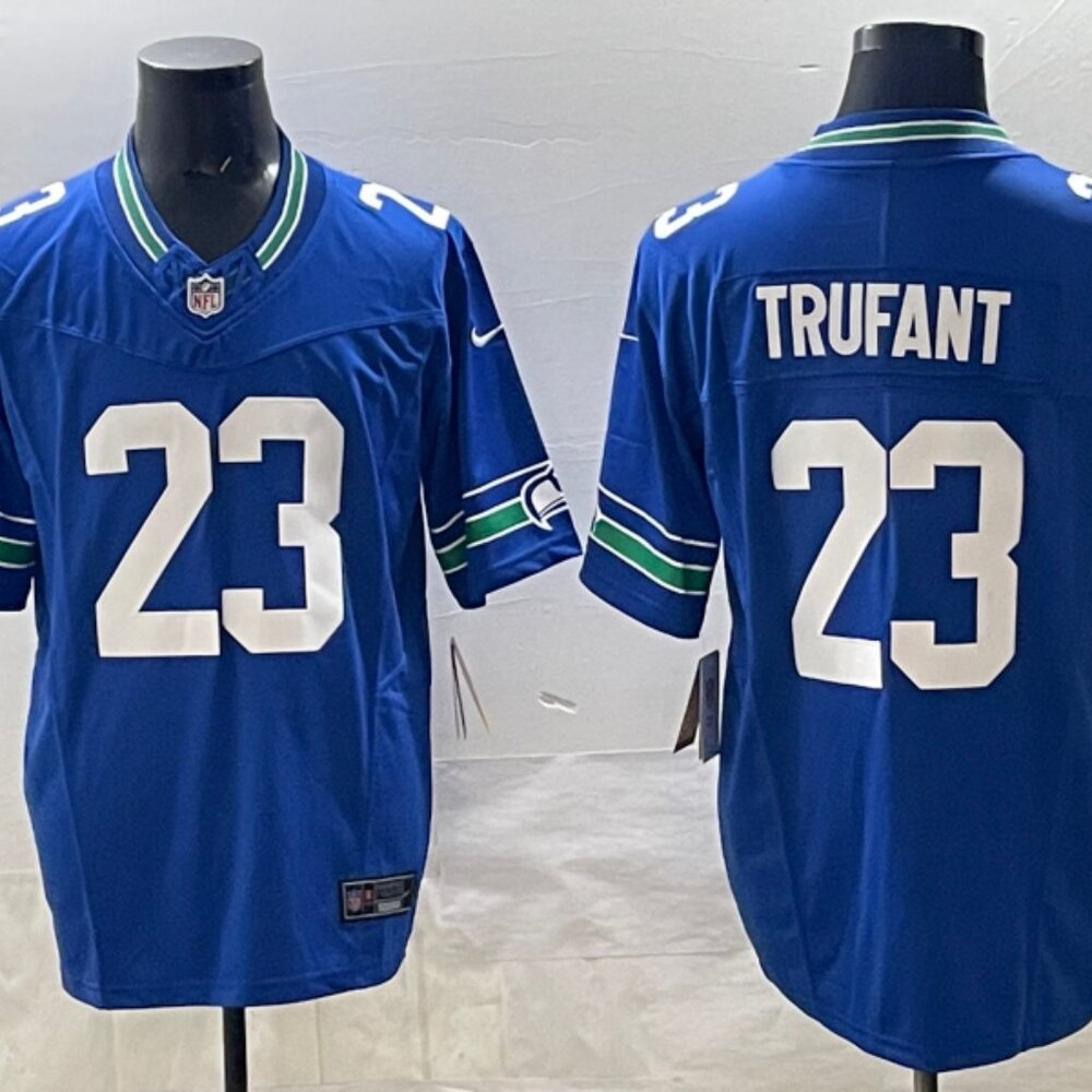 Mens Youth Marcus Trufant Royal Jersey